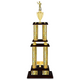 Personalized 4 Column Darts Trophy / Award 52" – 56" Custom Figurines & Plate