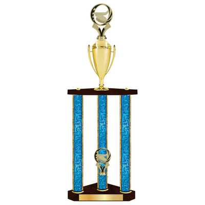 Personalised 3 Column Ice Hockey Trophy / Award 32" – 36" Custom Figurines & Plate