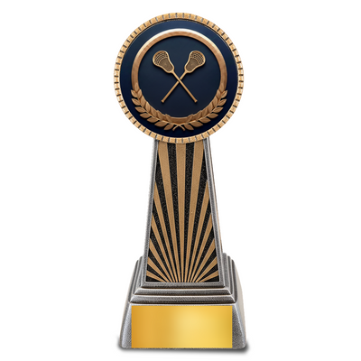 Imperial Resin Lacrosse Trophy – 6" Silver & Gold Award