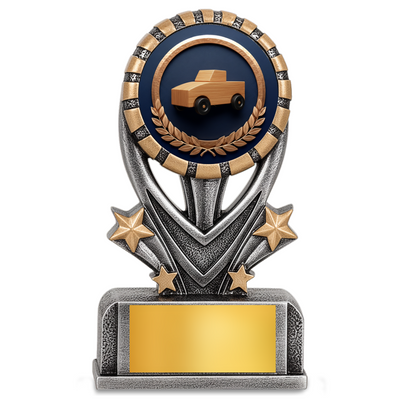 Varsity Sport Resin Pinewood Derby Trophy – Available in 2 Sizes