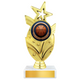 Basketball Oval Star Resin Award – 7.5" Personalized Bright Gold Trophy