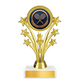 Tennis Shooting Star Resin Award – 6.75" Personalized Bright Gold Trophy