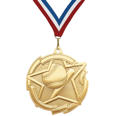 2-3/8" Baseball Star Medal