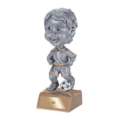 Soccer Trophy - 5.75" Soccer Bobble Head Resin Trophy - Male