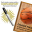 Personalized Basketball Coach Appreciation Plaque – Team Signature Gift