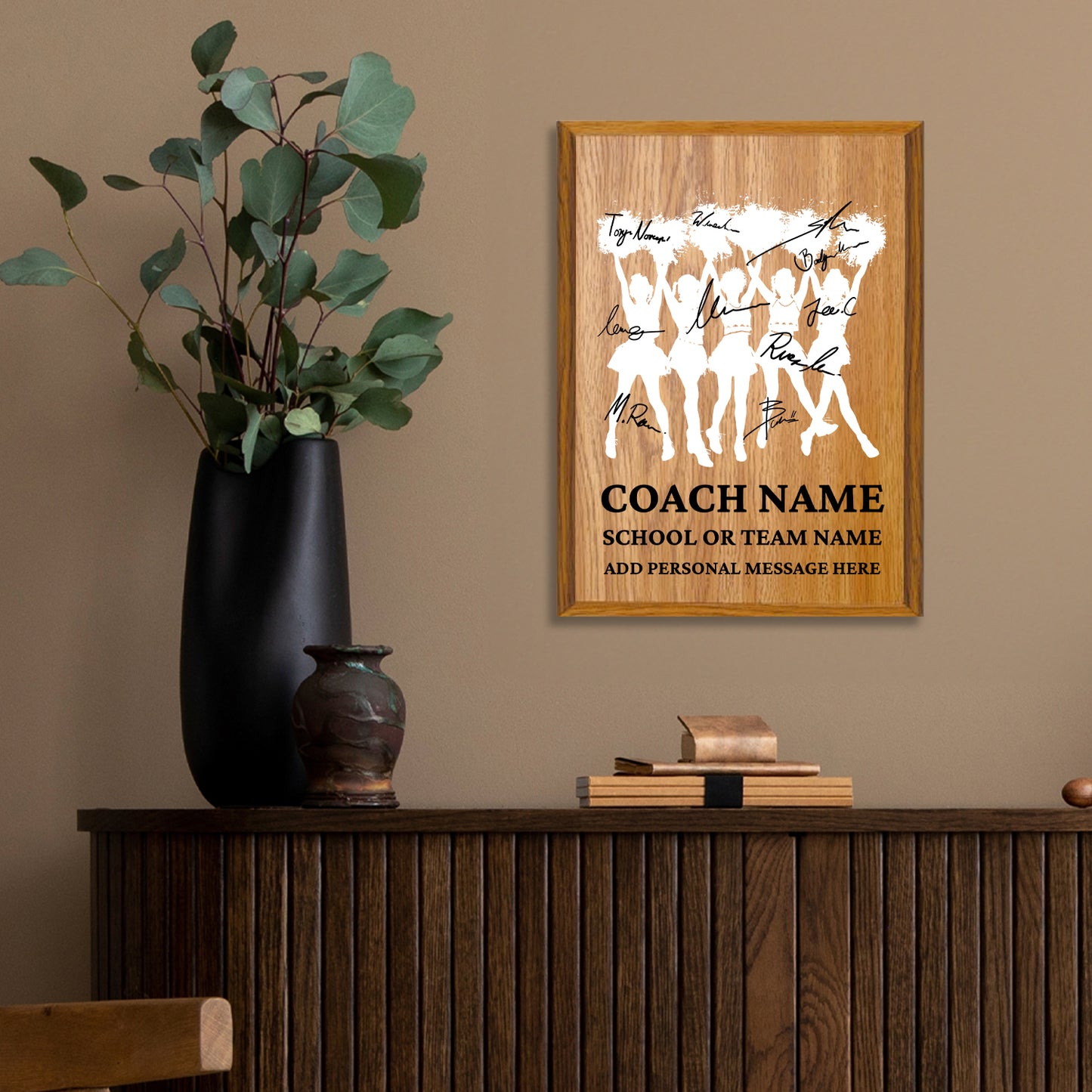 Personalized Cheerleading Coach Appreciation Plaque – Team Signature Gift