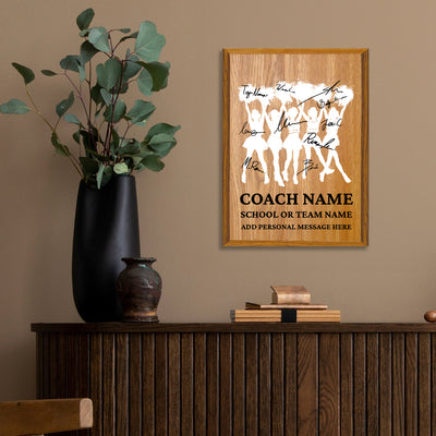 Personalized Cheerleading Coach Appreciation Plaque – Team Signature Gift