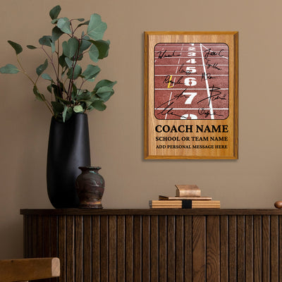 Personalized Track & Field Coach Appreciation Plaque – Team Signature Gift