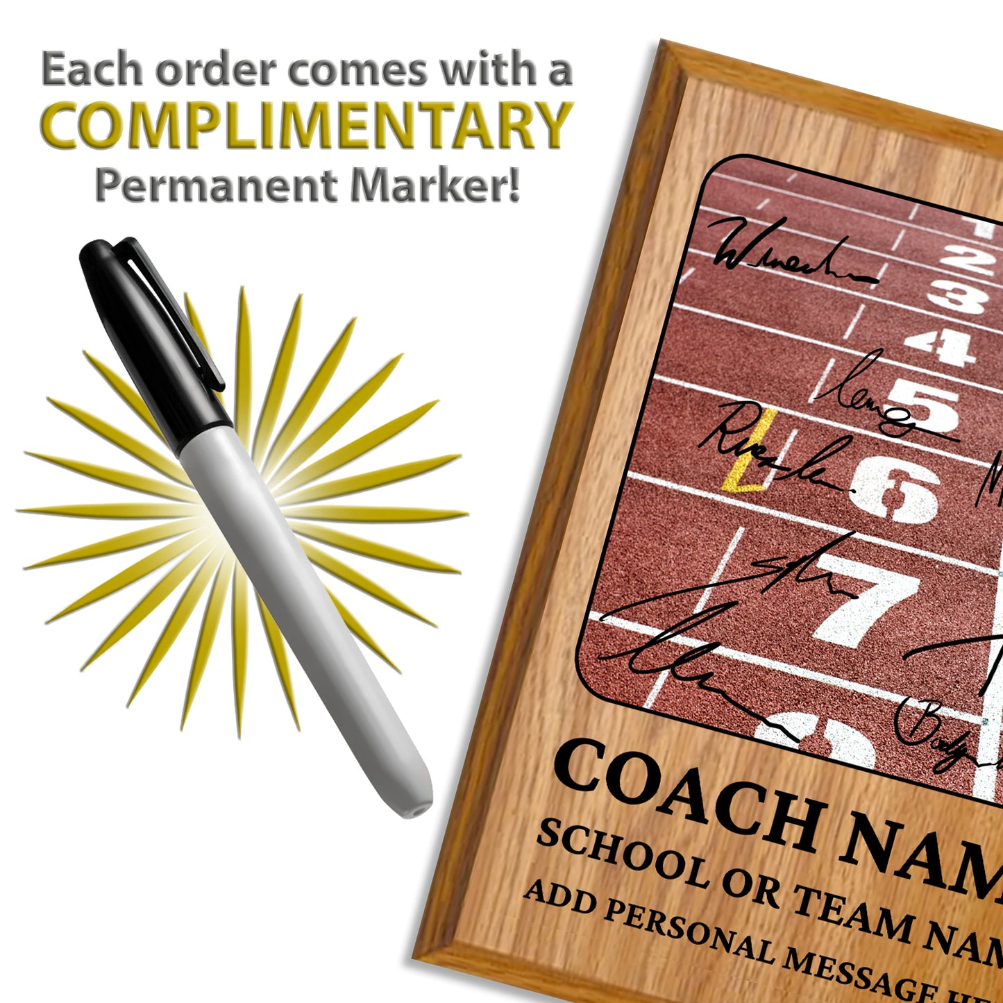 Personalized Track & Field Coach Appreciation Plaque – Team Signature Gift