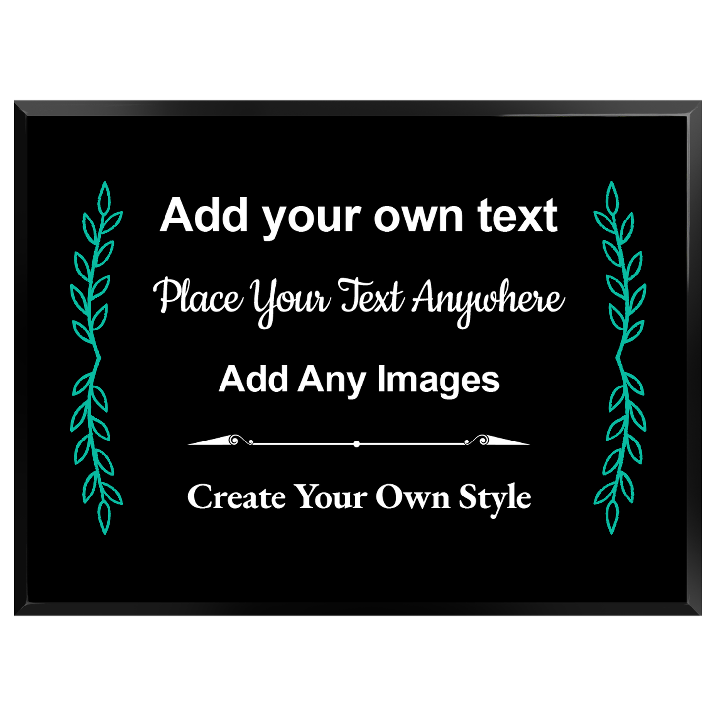 Build Your Own Landscape Plaque - Totally Freeform -  4 Plaque Colors  - Add Your Own Text Logos Or Images