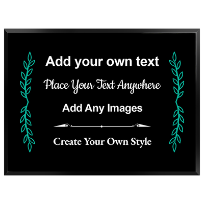 Build Your Own Landscape Plaque - Totally Freeform -  4 Plaque Colors  - Add Your Own Text Logos Or Images