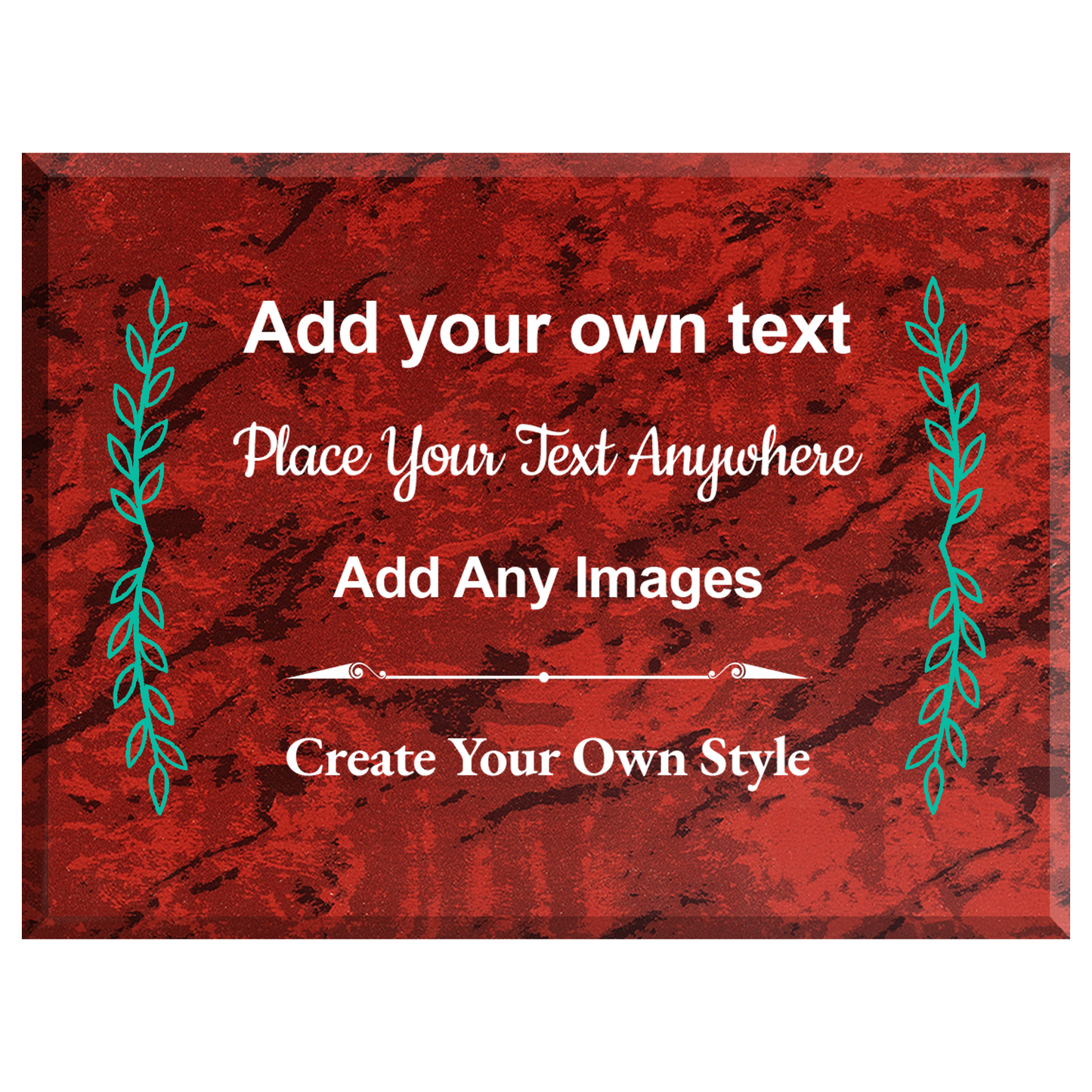 Build Your Own Landscape Plaque - Totally Freeform -  4 Plaque Colors  - Add Your Own Text Logos Or Images