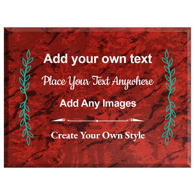 Build Your Own Landscape Plaque - Totally Freeform -  4 Plaque Colors  - Add Your Own Text Logos Or Images