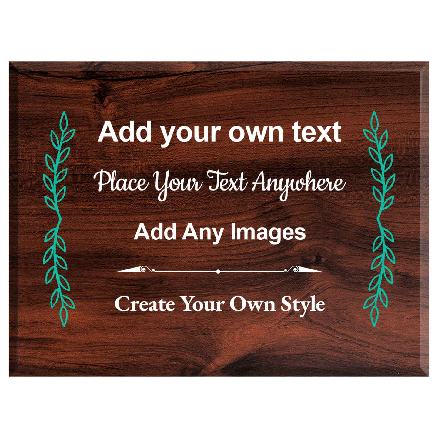 Build Your Own Landscape Plaque - Totally Freeform -  4 Plaque Colors  - Add Your Own Text Logos Or Images