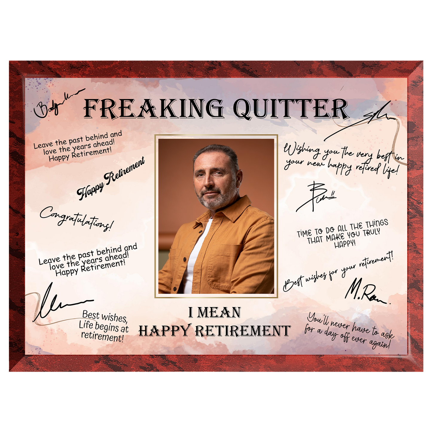 Freaking Quitter Retirement Plaque – Signature Keepsake Gift