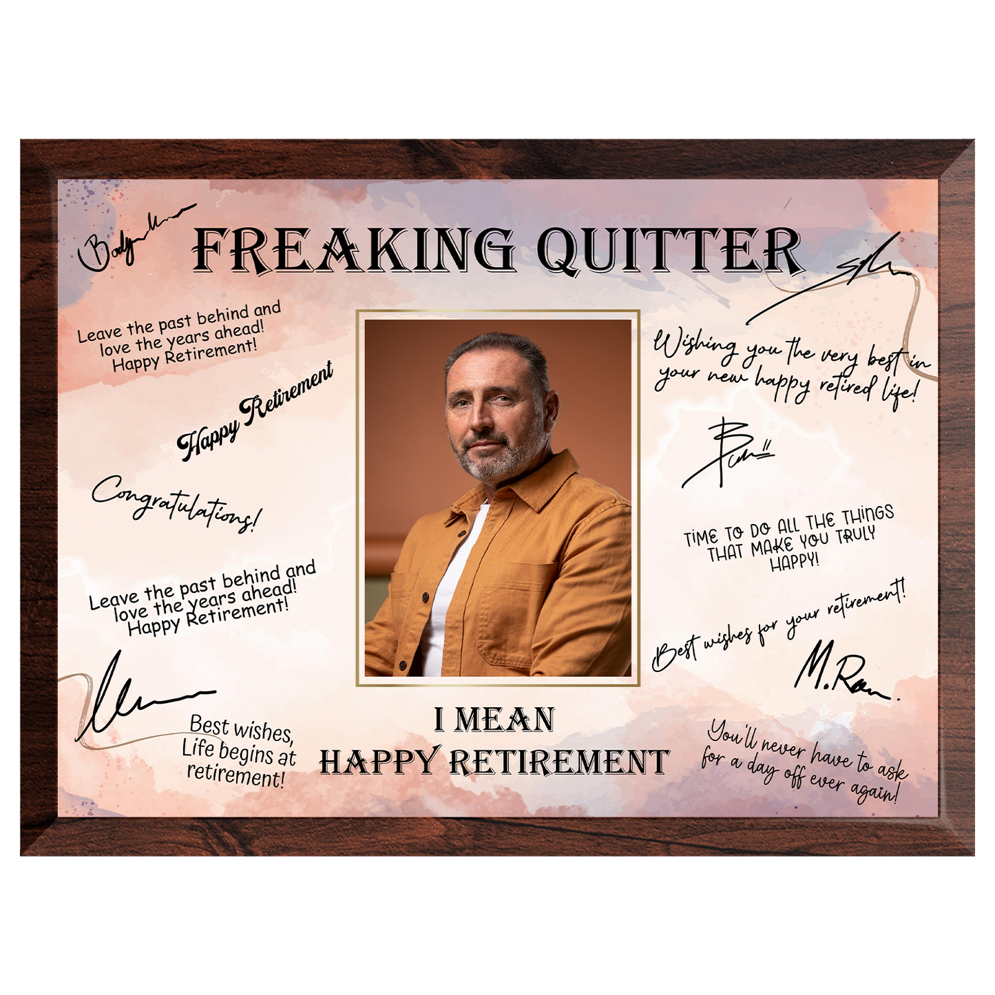 Freaking Quitter Retirement Plaque – Signature Keepsake Gift