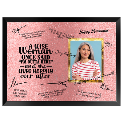 A Wise Woman Retirement Plaque – Signature Keepsake Gift