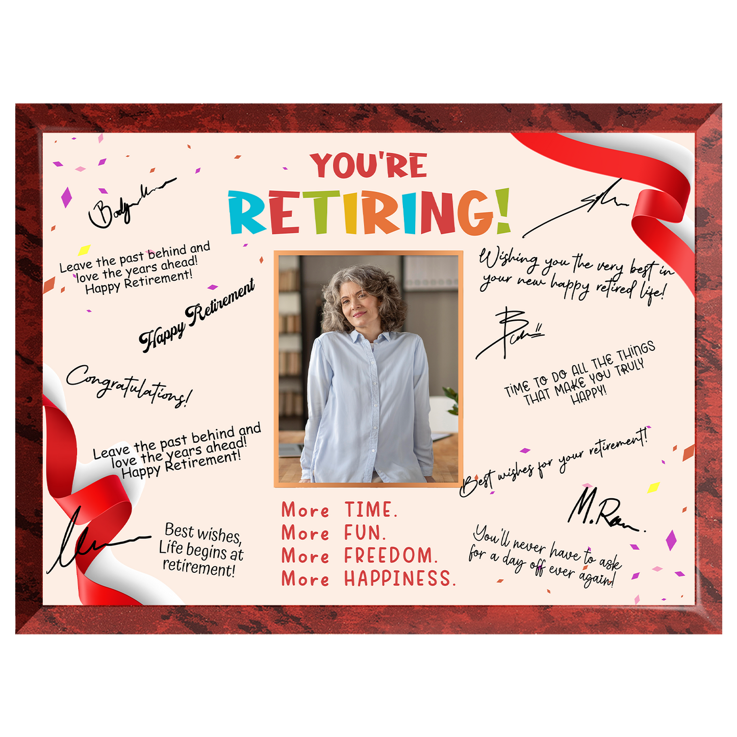 You’re Retiring! Signature Plaque – Celebration Keepsake Gift