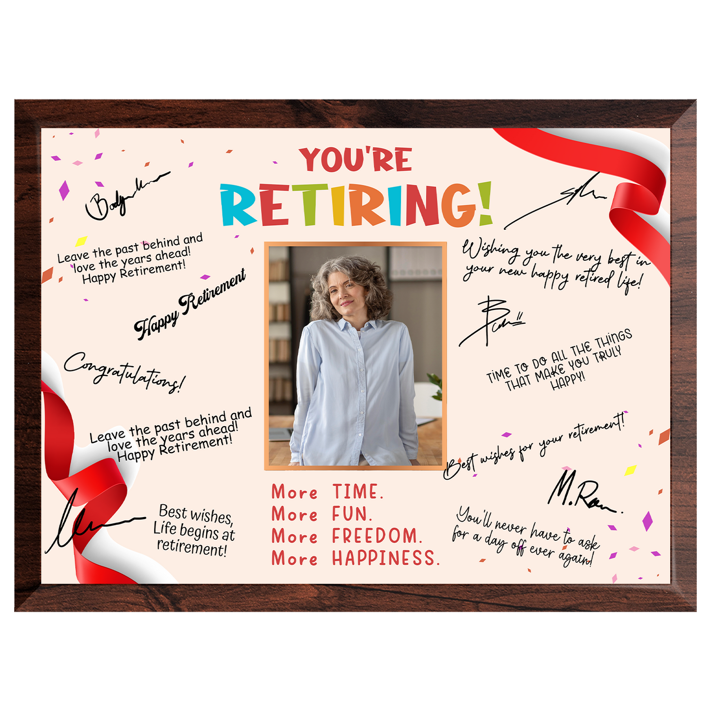 You’re Retiring! Signature Plaque – Celebration Keepsake Gift