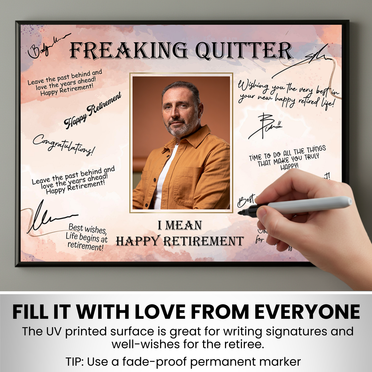 Freaking Quitter Retirement Plaque – Signature Keepsake Gift