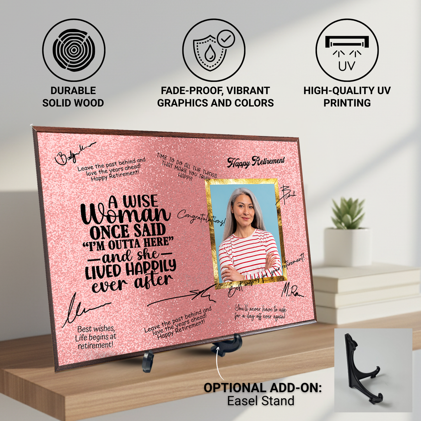 A Wise Woman Retirement Plaque – Signature Keepsake Gift