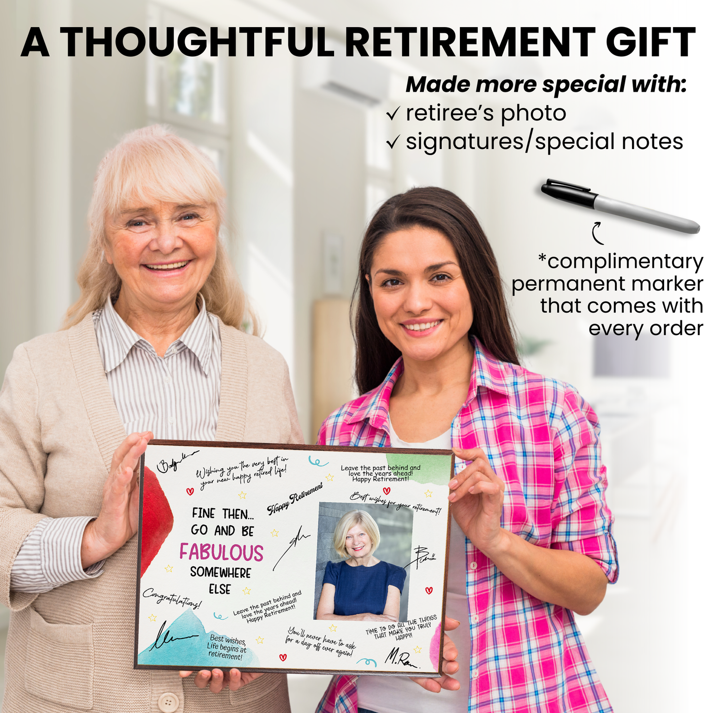 Go & Be Fabulous Retirement Plaque – Signature Keepsake Gift