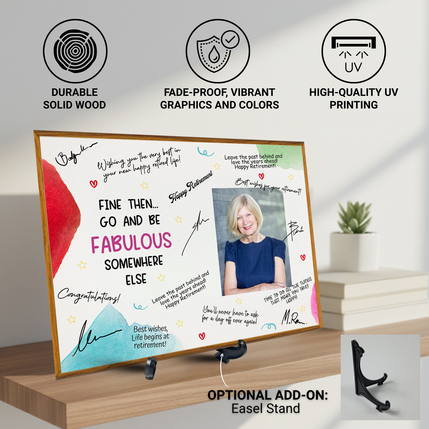 Go & Be Fabulous Retirement Plaque – Signature Keepsake Gift