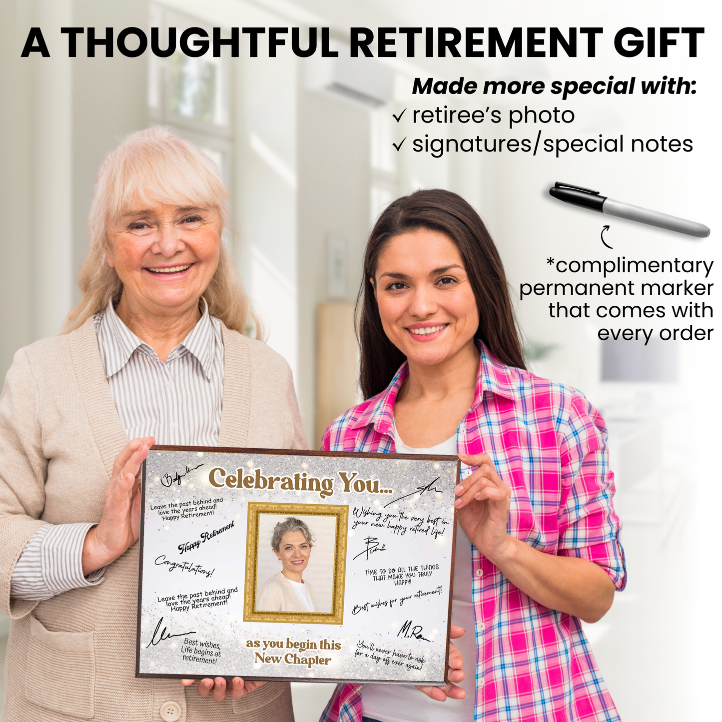 Celebrating You Retirement Plaque – Signature Keepsake Gift
