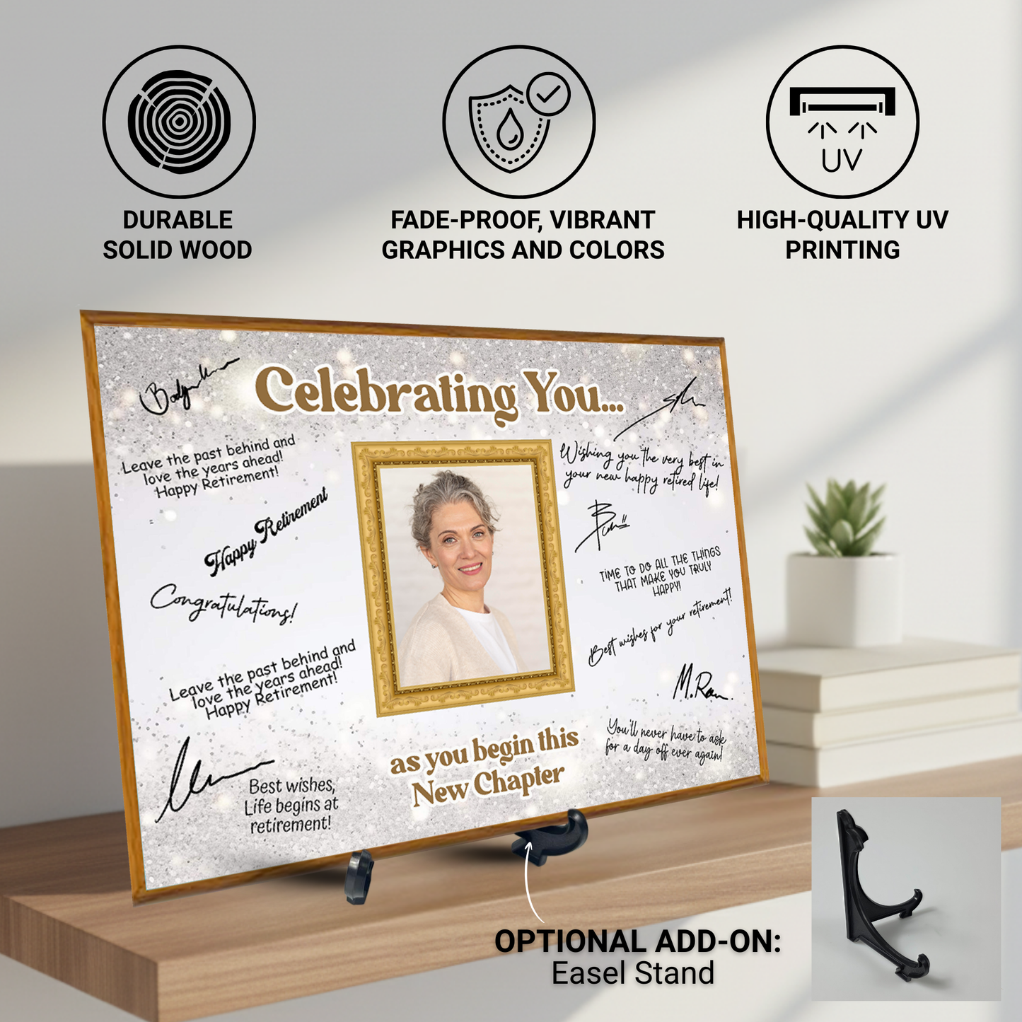 Celebrating You Retirement Plaque – Signature Keepsake Gift