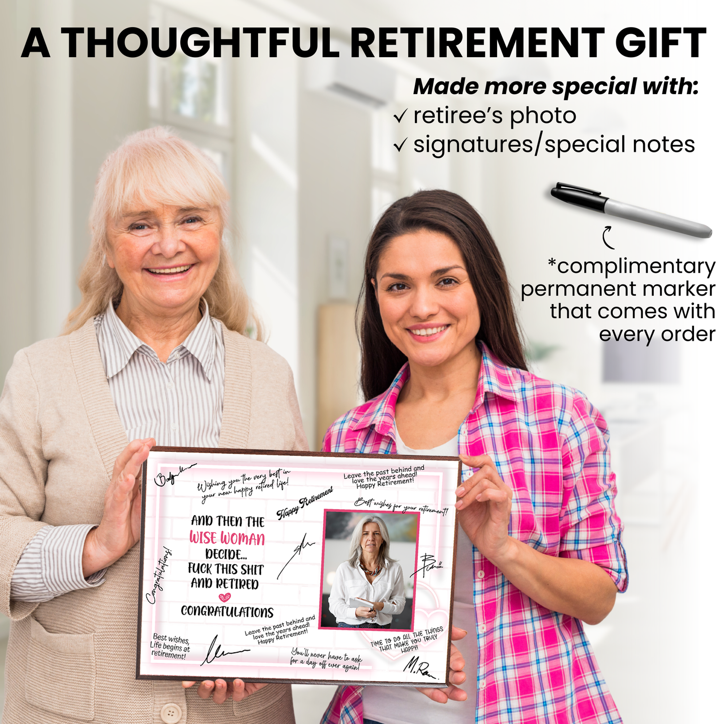 Wise Woman Retirement Plaque – Signature Keepsake Gift