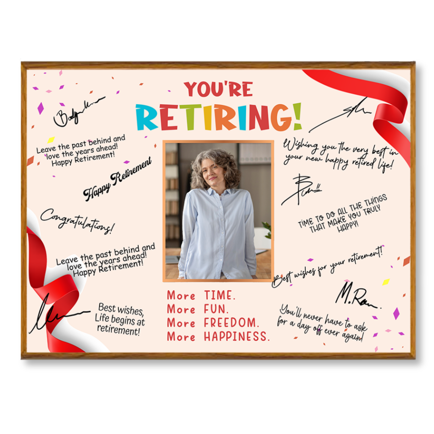 You’re Retiring! Signature Plaque – Celebration Keepsake Gift