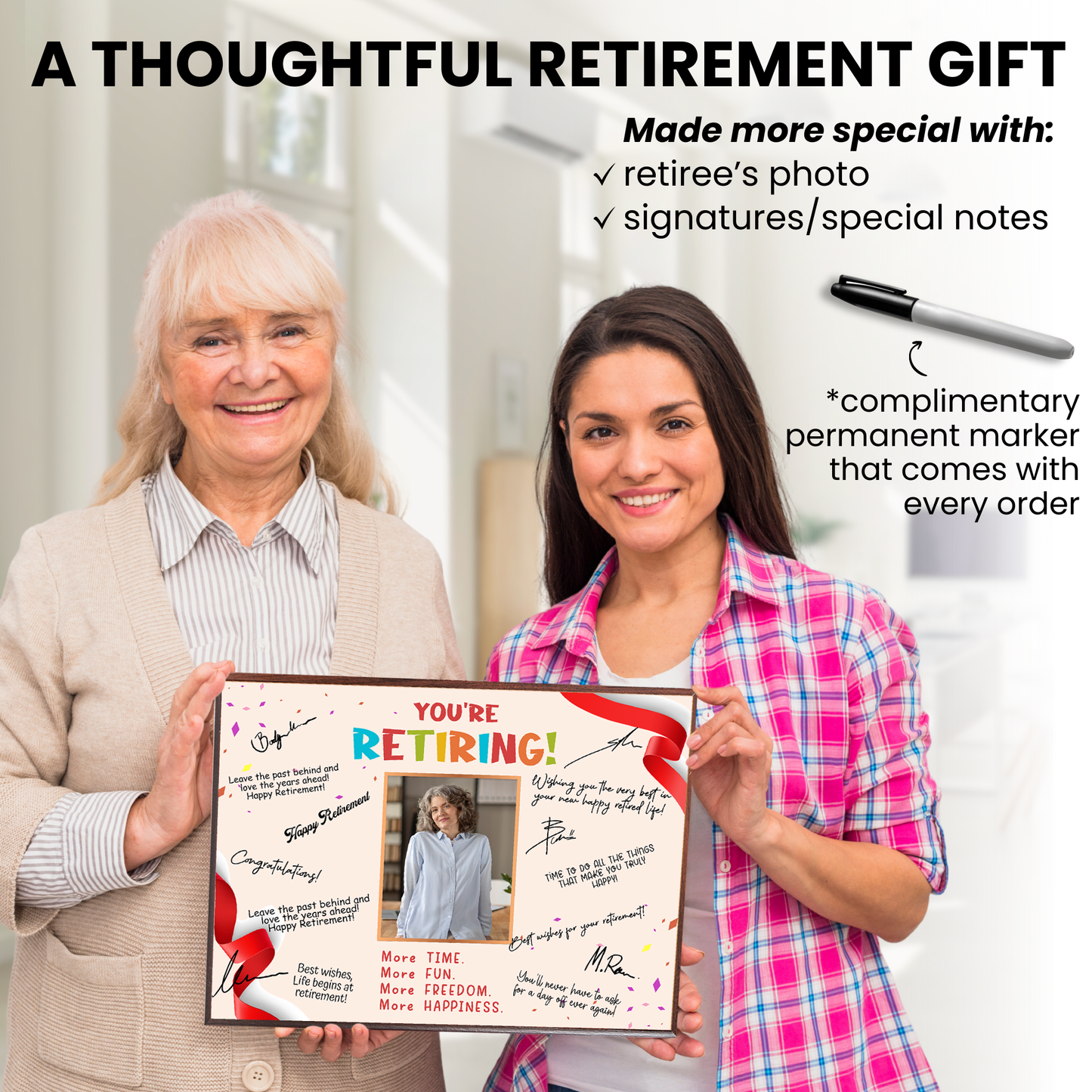 You’re Retiring! Signature Plaque – Celebration Keepsake Gift