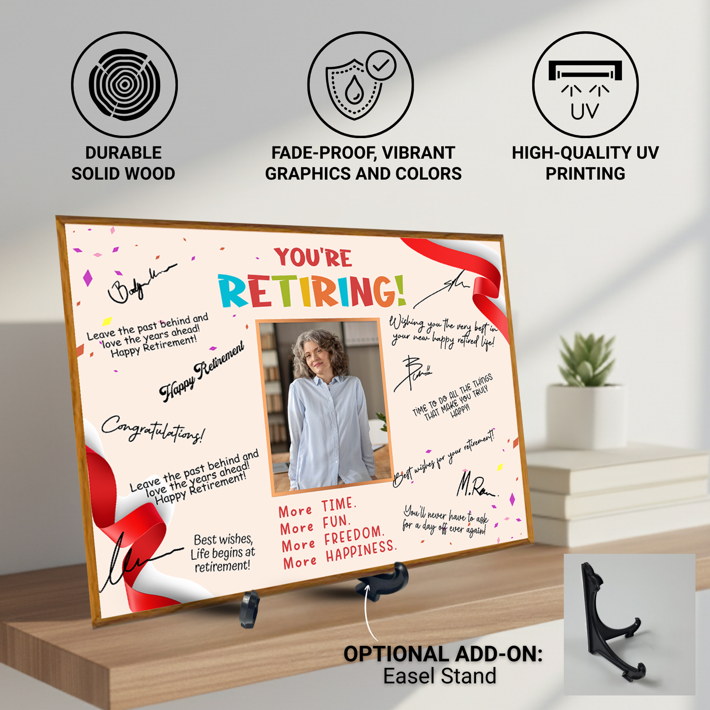 You’re Retiring! Signature Plaque – Celebration Keepsake Gift