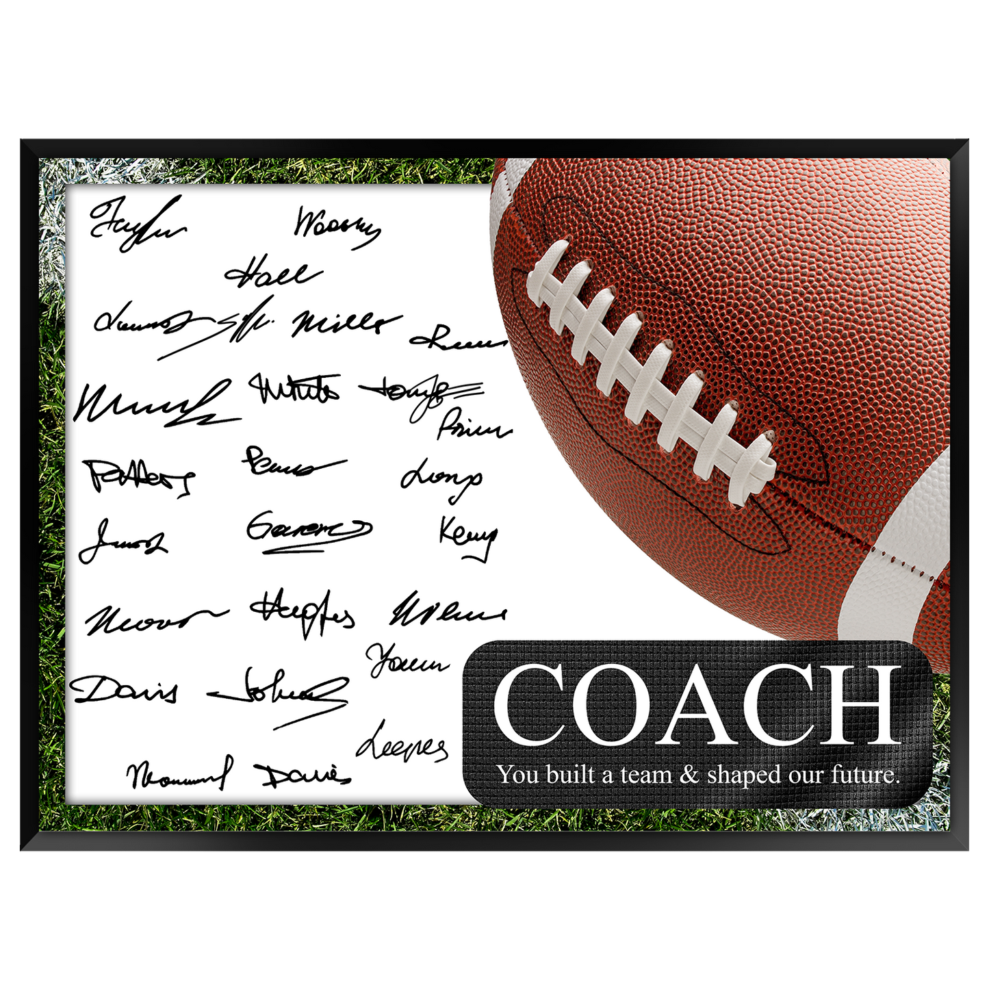 Football Coach Signature Plaque 1 – Team Autograph Gift