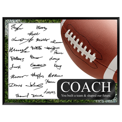 Football Coach Signature Plaque 1 – Team Autograph Gift