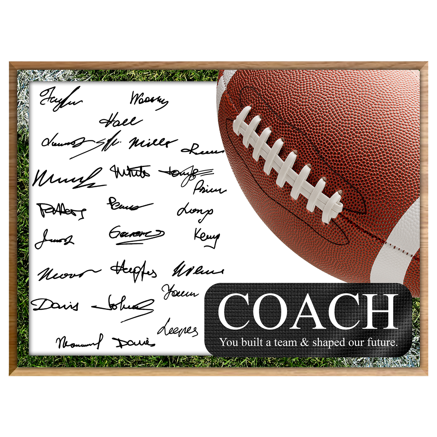 Football Coach Signature Plaque 1 – Team Autograph Gift