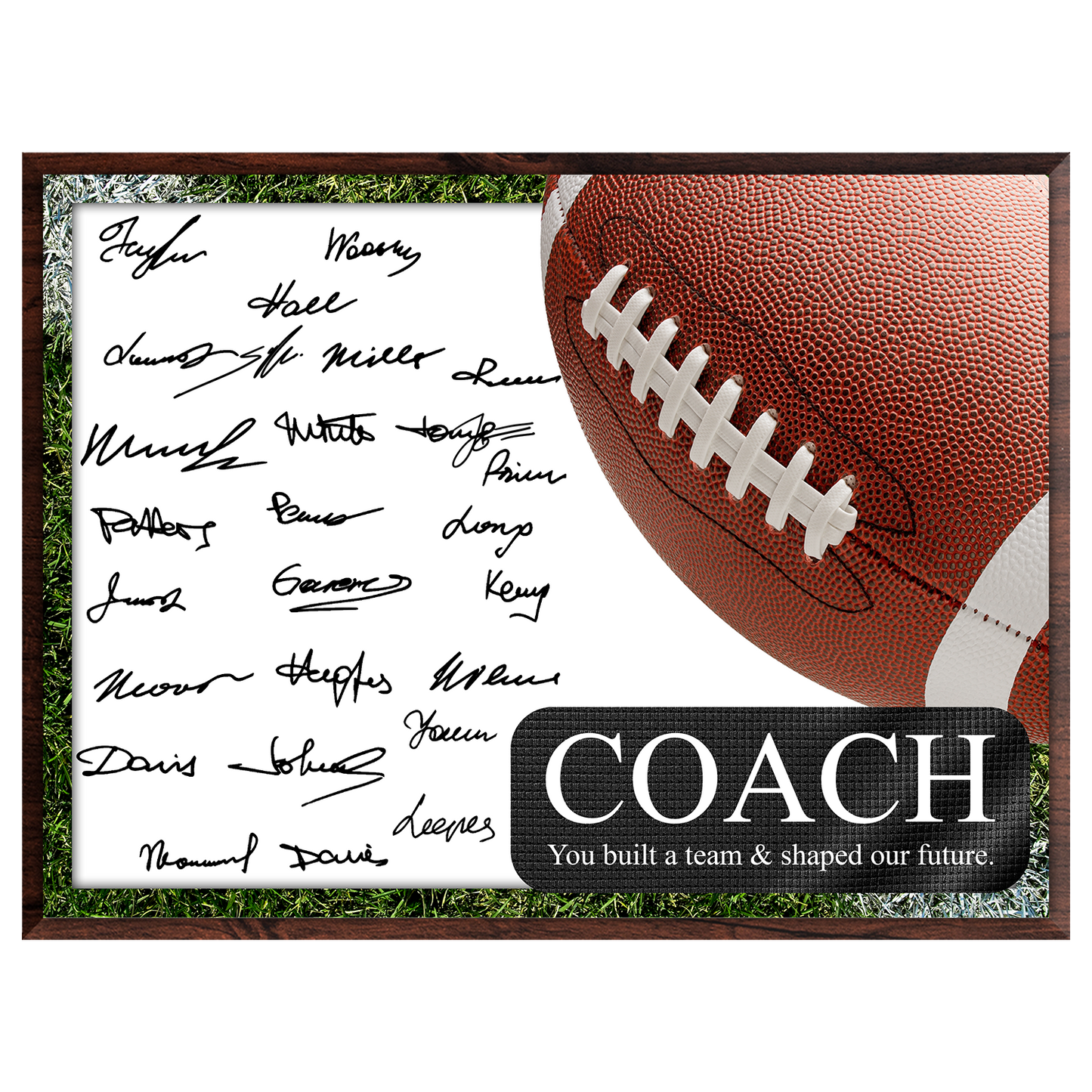 Football Coach Signature Plaque 1 – Team Autograph Gift