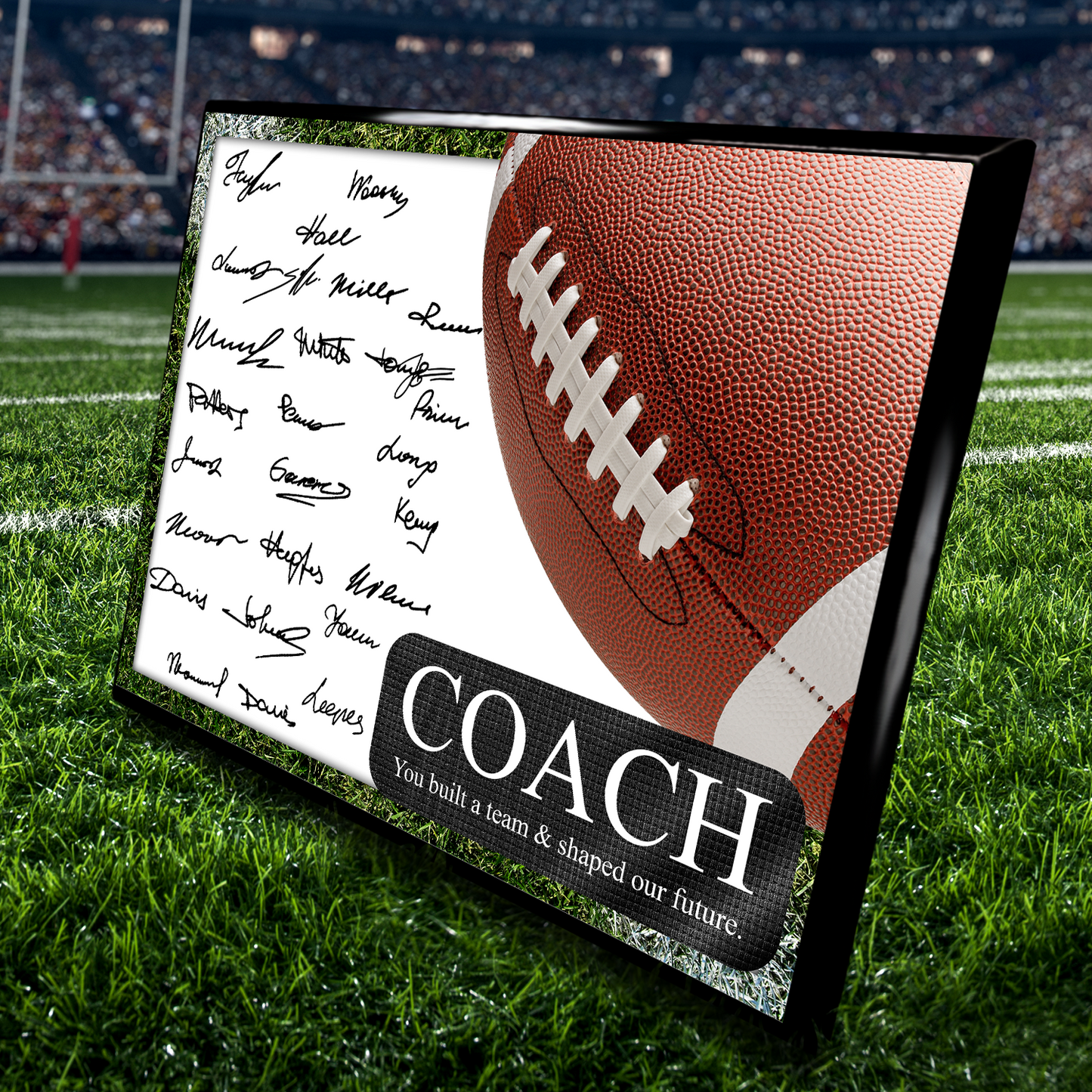 Football Coach Signature Plaque 1 – Team Autograph Gift