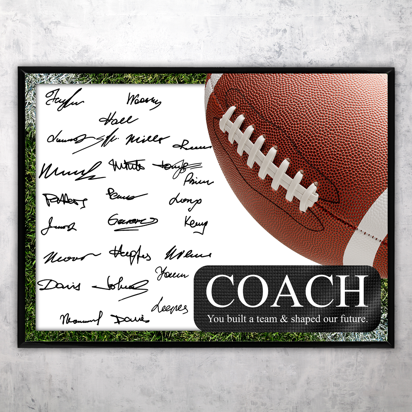 Football Coach Signature Plaque 1 – Team Autograph Gift