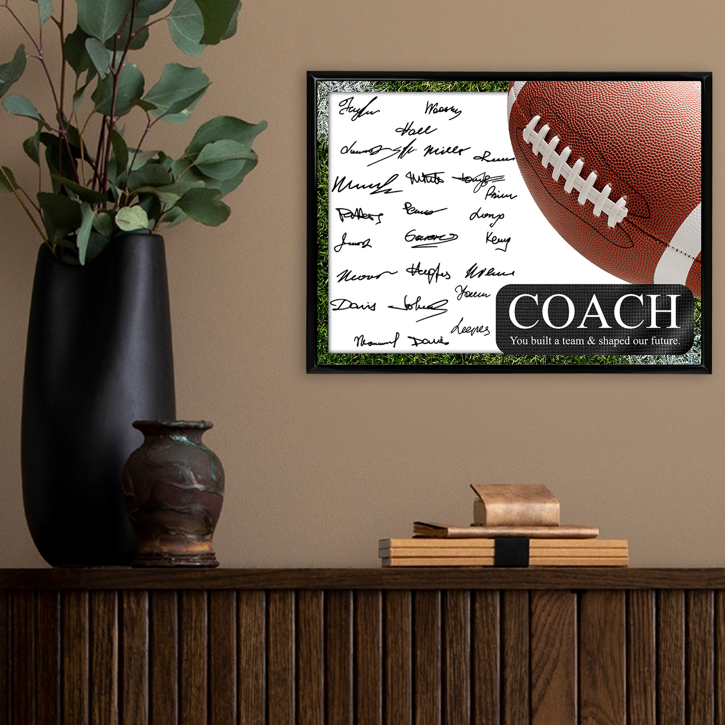 Football Coach Signature Plaque 1 – Team Autograph Gift