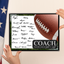Football Coach Signature Plaque 1 – Team Autograph Gift