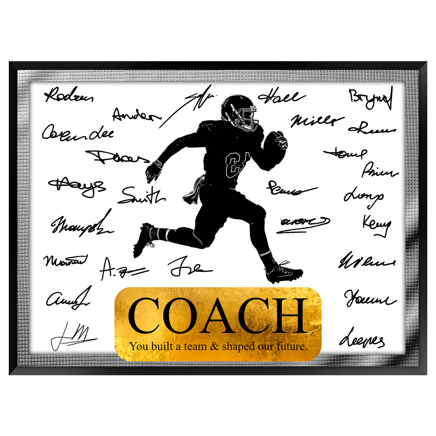 Football Coach Signature Plaque 2  – Team Autograph Gift
