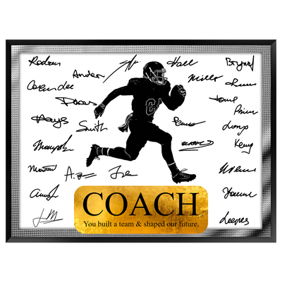 Football Coach Signature Plaque 2  – Team Autograph Gift