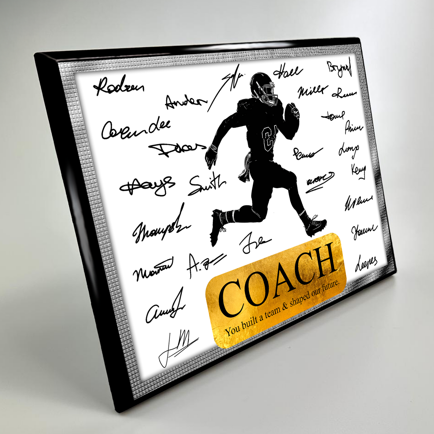 Football Coach Signature Plaque 2  – Team Autograph Gift