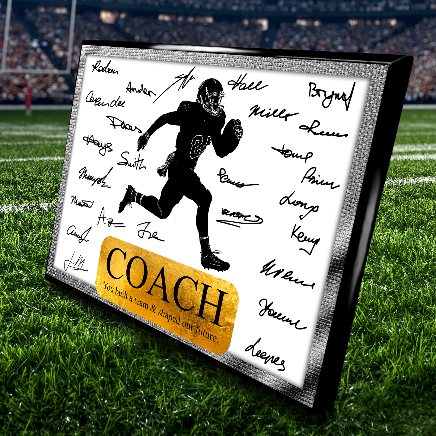 Football Coach Signature Plaque 2  – Team Autograph Gift