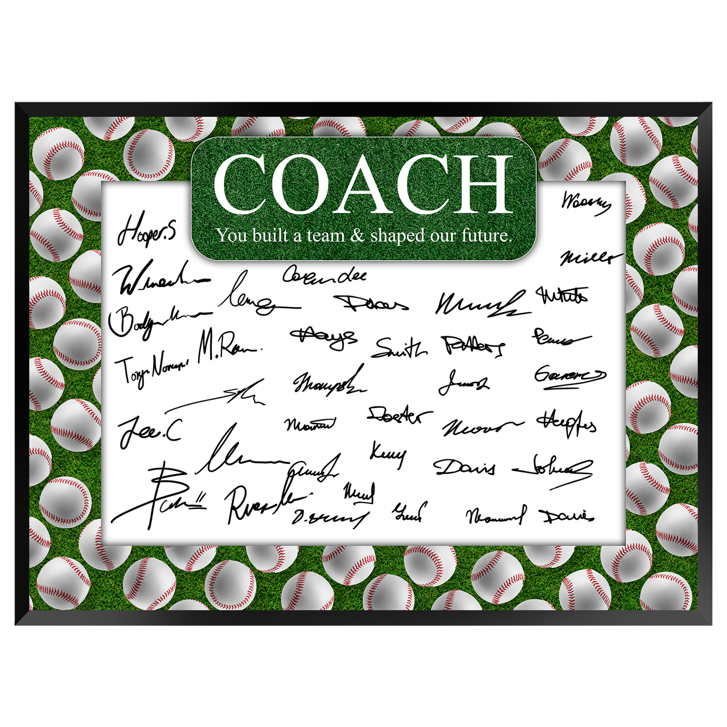 Baseball Coach Signature Plaque 1 – Team Autograph Gift