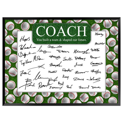 Baseball Coach Signature Plaque 1 – Team Autograph Gift