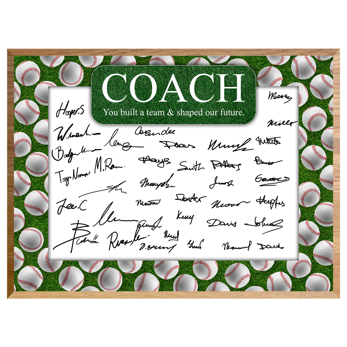 Baseball Coach Signature Plaque 1 – Team Autograph Gift
