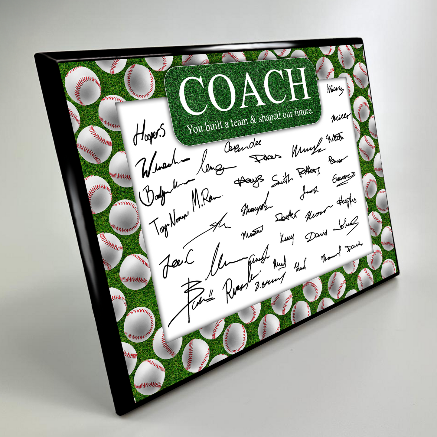 Baseball Coach Signature Plaque 1 – Team Autograph Gift