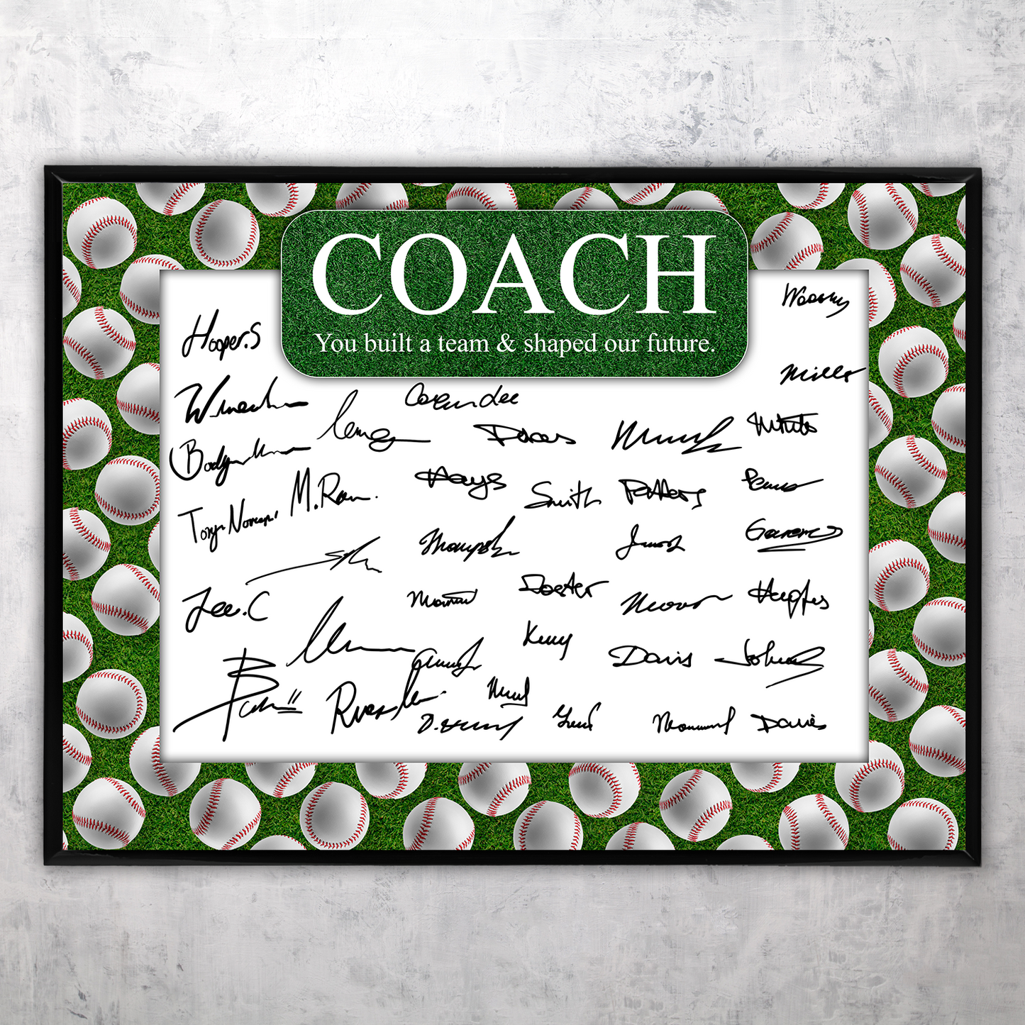 Baseball Coach Signature Plaque 1 – Team Autograph Gift